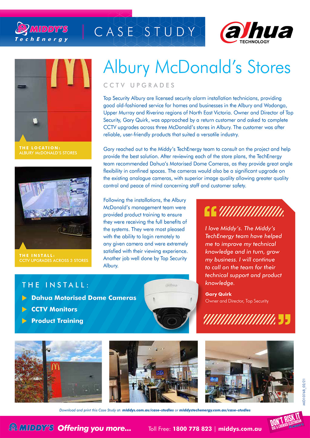 Albury McDonald’s Stores CCTV Upgrades Case Study